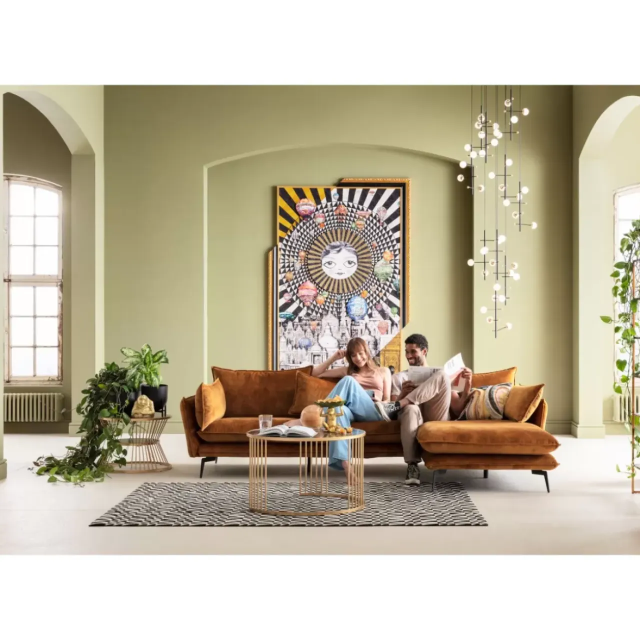 Bilder-KARE Design Gerahmtes Bild Balloons 160X260Cm
