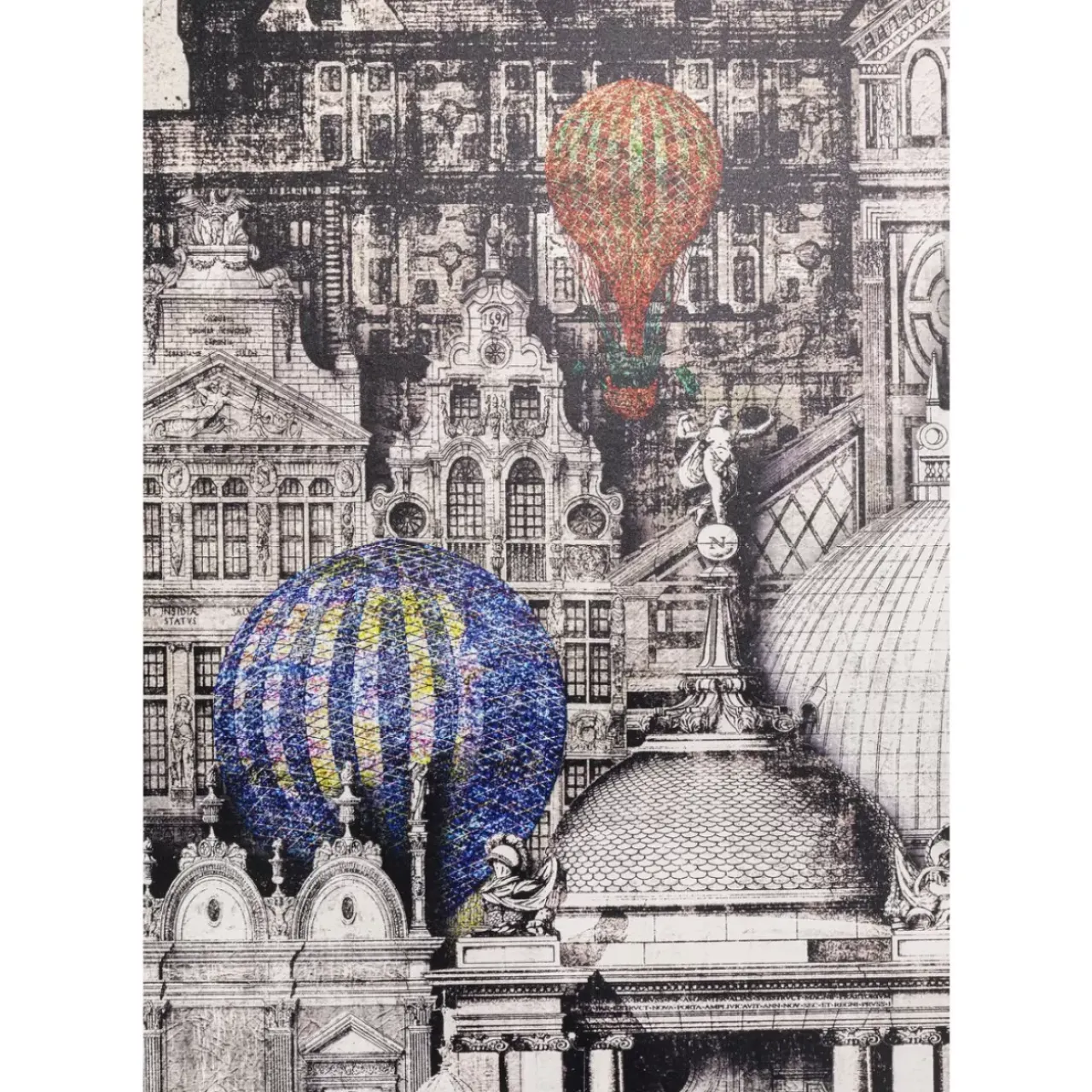 Bilder-KARE Design Gerahmtes Bild Balloons 110X174Cm