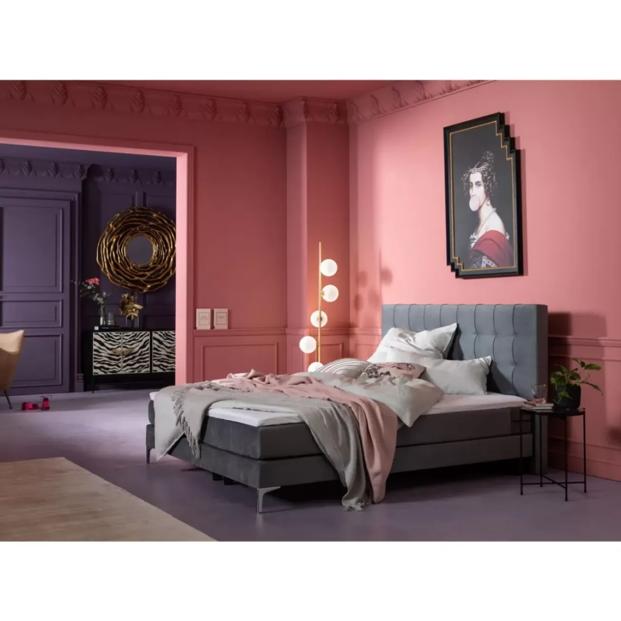Bilder-KARE Design Gerahmtes Bild Bubble Gum 80X120Cm