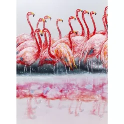 Bilder-KARE Design Gerahmtes Bild Dating Flamingos 100X120Cm