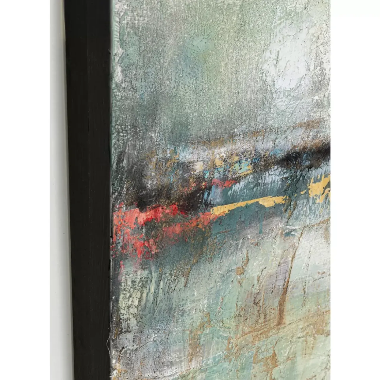 Bilder-KARE Design Gerahmtes Bild Dust Gold 120X120Cm
