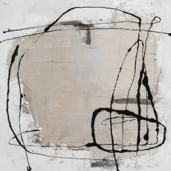 Bilder-KARE Design Gerahmtes Bild Dust Grau 100X100Cm