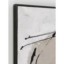 Bilder-KARE Design Gerahmtes Bild Dust Grau 100X100Cm