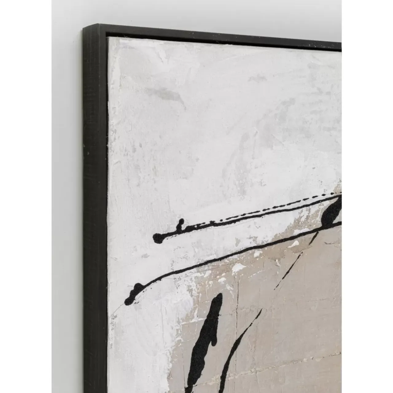 Bilder-KARE Design Gerahmtes Bild Dust Grau 100X100Cm