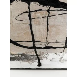 Bilder-KARE Design Gerahmtes Bild Dust Grau 100X100Cm