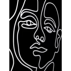 Bilder-KARE Design Gerahmtes Bild Faccia Arte Woman 60X80Cm