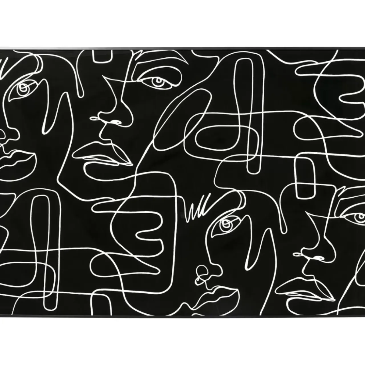 Bilder-KARE Design Gerahmtes Bild Faccia Arte Drawing 150X100Cm