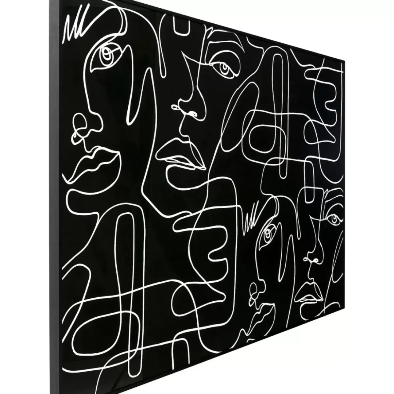 Bilder-KARE Design Gerahmtes Bild Faccia Arte Drawing 150X100Cm