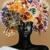 Bilder-KARE Design Gerahmtes Bild Flower Hair 120X120Cm