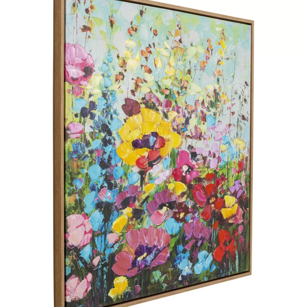 Bilder-KARE Design Gerahmtes Bild Flowery Meadow 100X100Cm