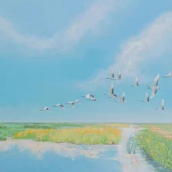 Bilder-KARE Design Gerahmtes Bild Flying Birds 120X120Cm