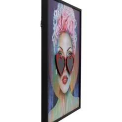Bilder-KARE Design Gerahmtes Bild Heart Glasses 80X100Cm