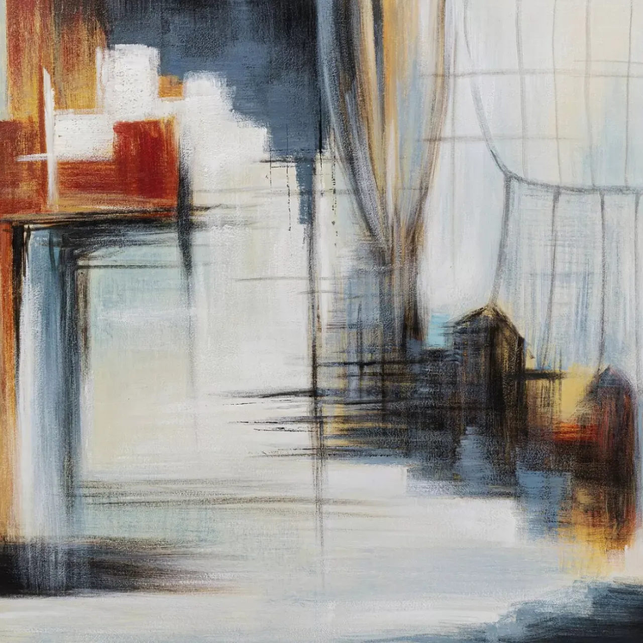 Bilder-KARE Design Gerahmtes Bild Visione Front 100X100Cm