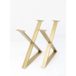Tische-KARE Design Gestell Tavola Cross Messing (2/Set)