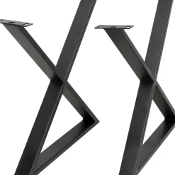 Tische-KARE Design Gestell Tavola Cross Schwarz (2/Set)