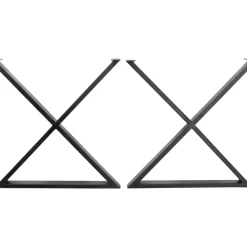 Tische-KARE Design Gestell Tavola Cross Schwarz (2/Set)