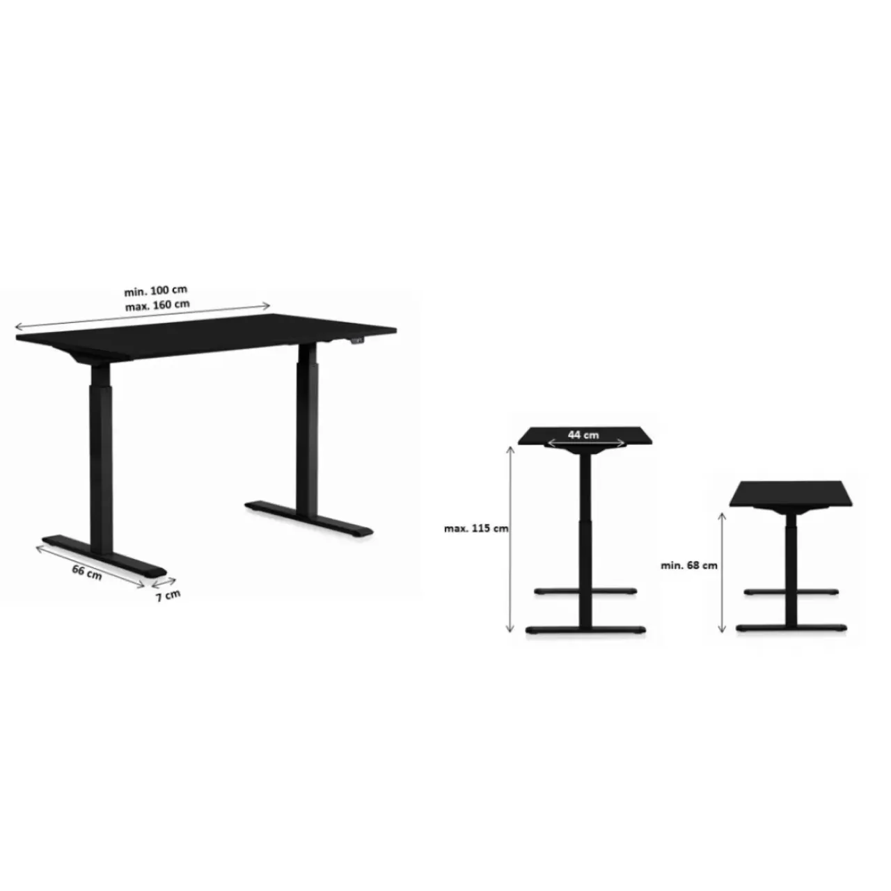 Tische-KARE Design Gestell Tavola Office Schwarz Smart