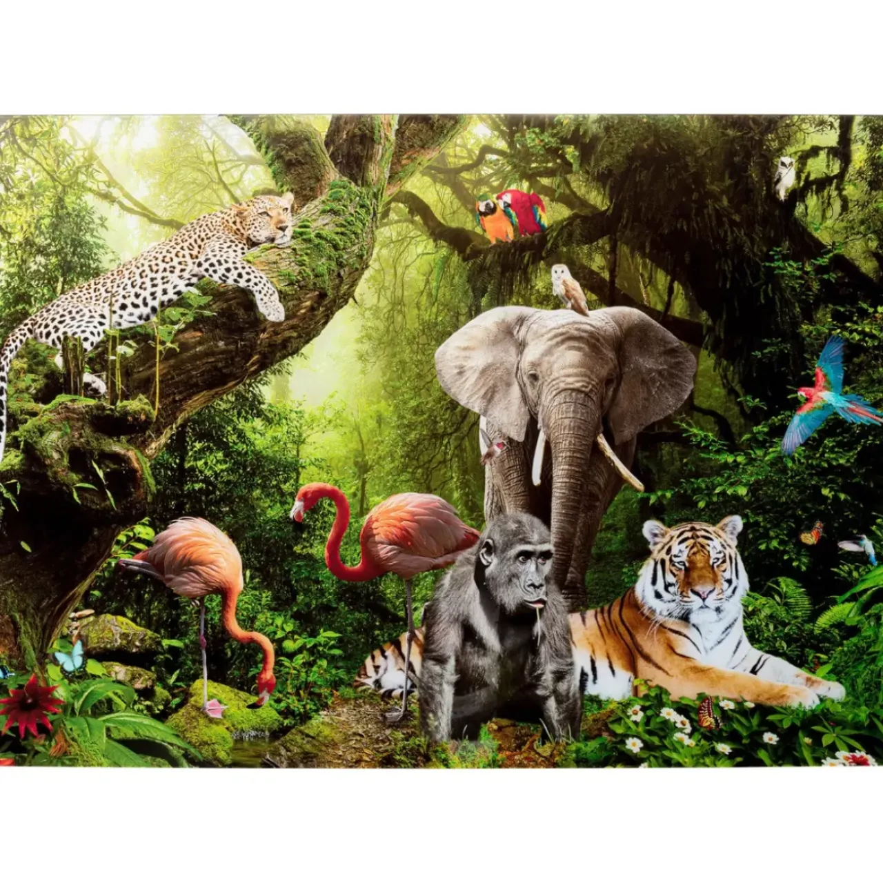 Bilder-KARE Design Glasbild Animal Paradise 150X100Cm