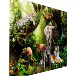 Bilder-KARE Design Glasbild Animal Paradise 150X100Cm
