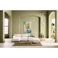 Bilder-KARE Design Glasbild Balloon Elephant 100X150Cm