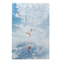 Bilder-KARE Design Glasbild Balloon Girl 100X150Cm