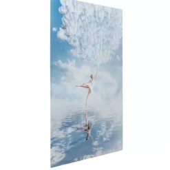 Bilder-KARE Design Glasbild Balloon Girl 100X150Cm