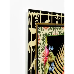 Bilder-KARE Design Glasbild Beetle Flower 100X100Cm