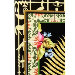 Bilder-KARE Design Glasbild Beetle Flower 100X100Cm