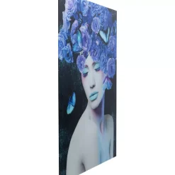 Bilder-KARE Design Glasbild Blue Queen 80X120Cm