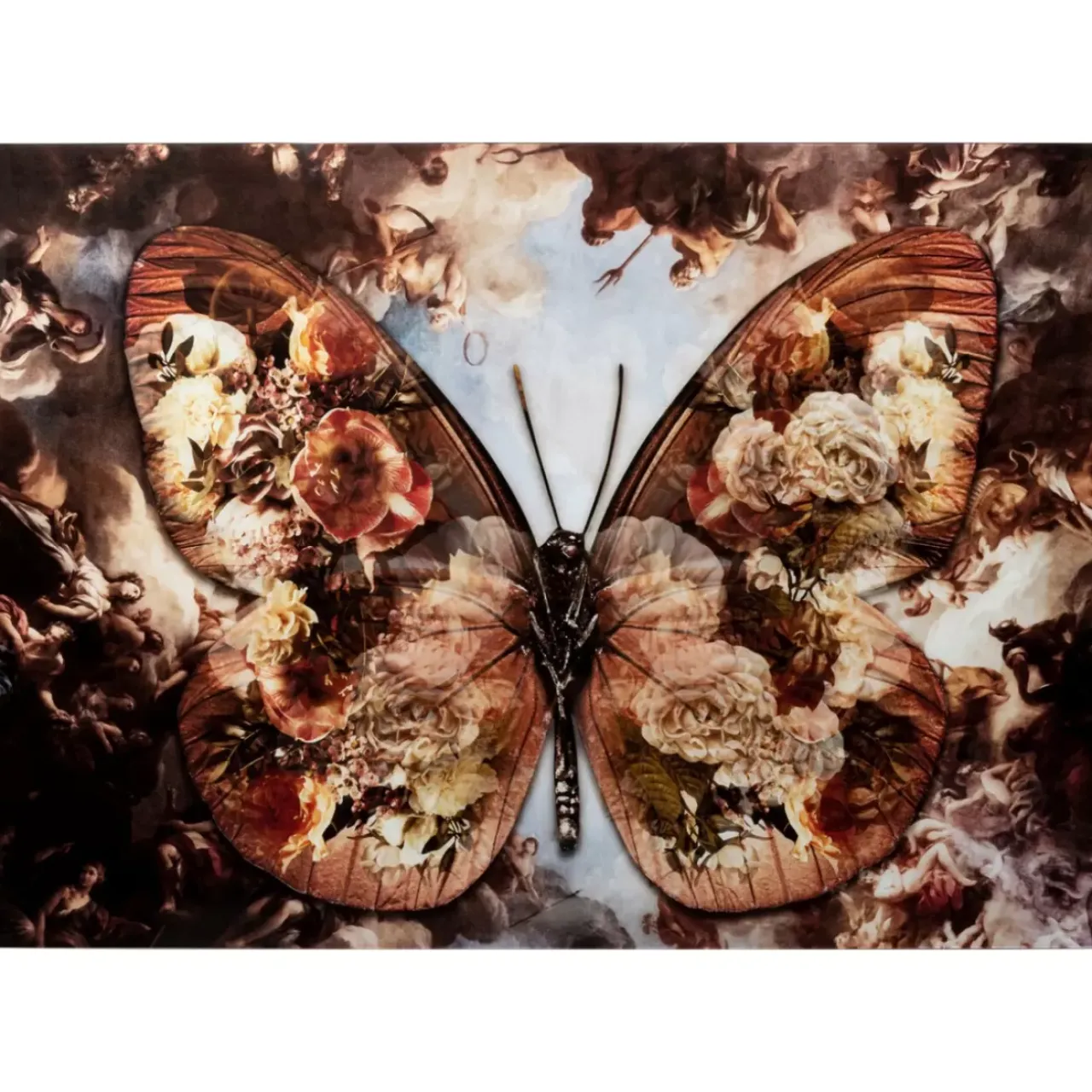 Bilder-KARE Design Glasbild Butterfly 150X100Cm