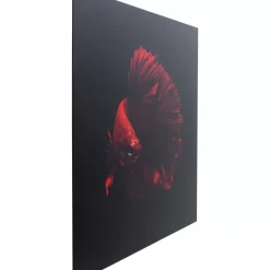 Bilder-KARE Design Glasbild Fire Fish 100X100Cm