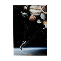 Bilder-KARE Design Glasbild Flying Astronaut 100X150Cm