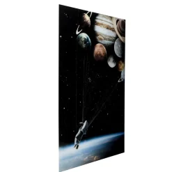 Bilder-KARE Design Glasbild Flying Astronaut 100X150Cm