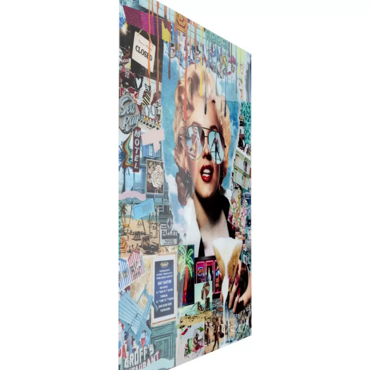 Bilder-KARE Design Glasbild Holiday In The 60S 120X150Cm