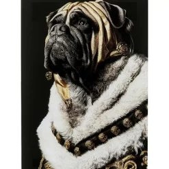 Bilder-KARE Design Glasbild King Pug 40X60Cm