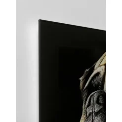 Bilder-KARE Design Glasbild King Pug 40X60Cm