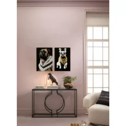 Bilder-KARE Design Glasbild King Pug 40X60Cm