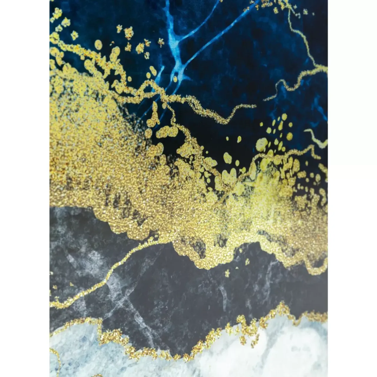 Bilder-KARE Design Glasbild Metallic Ocean 100X100Cm