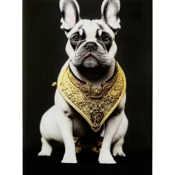 Bilder-KARE Design Glasbild Noble Dog 40X60Cm
