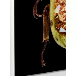 Bilder-KARE Design Glasbild Shiney Dung Beetle 80X120Cm
