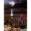Bilder-KARE Design Glasbild Skyline Moon 80X120Cm