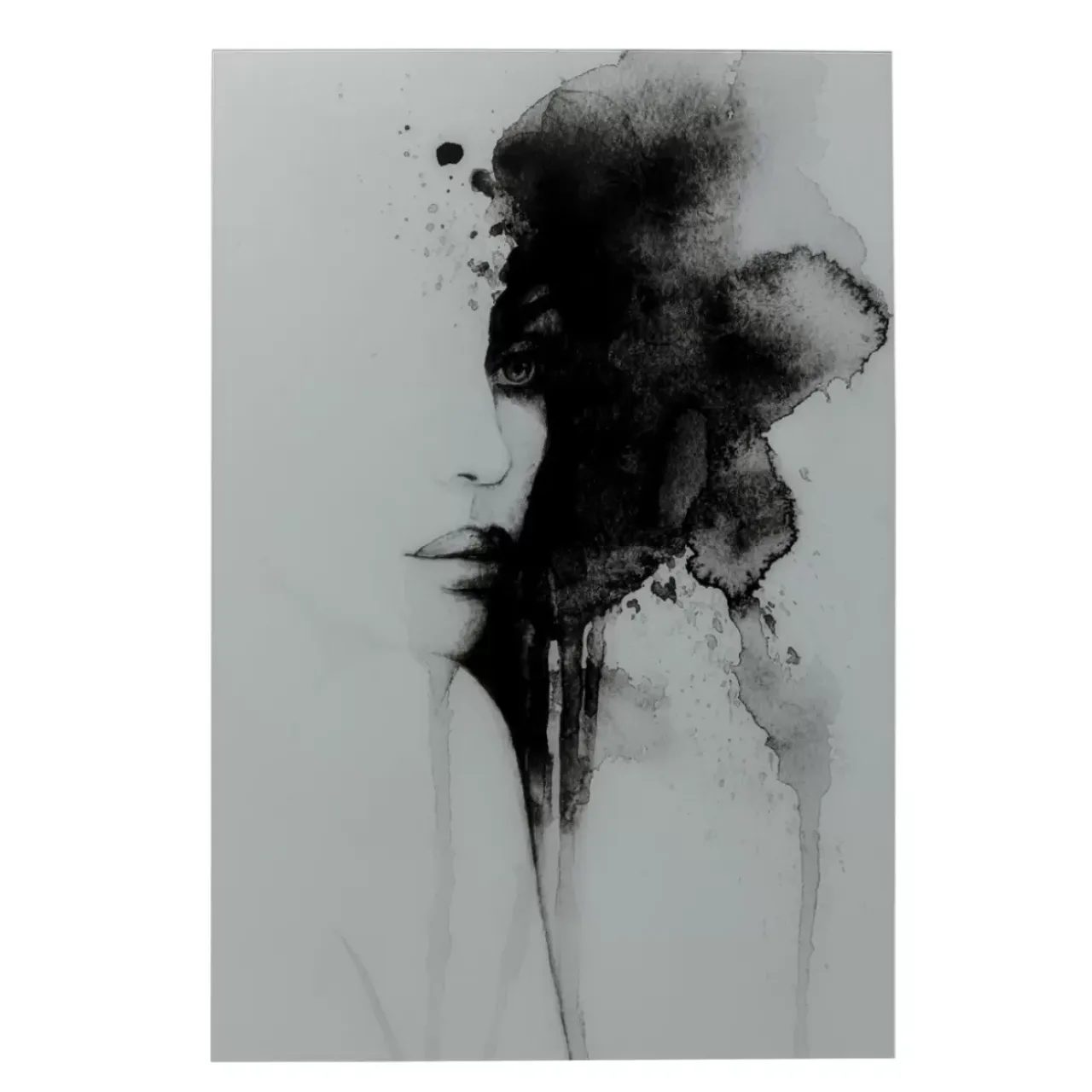 Bilder-KARE Design Glasbild Smokey Face 100X150Cm