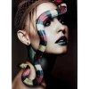 Bilder-KARE Design Glasbild Snake Girl 80X120Cm
