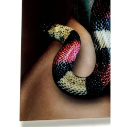 Bilder-KARE Design Glasbild Snake Girl 80X120Cm