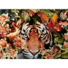 Bilder-KARE Design Glasbild Tiger On Hunt 150X100Cm