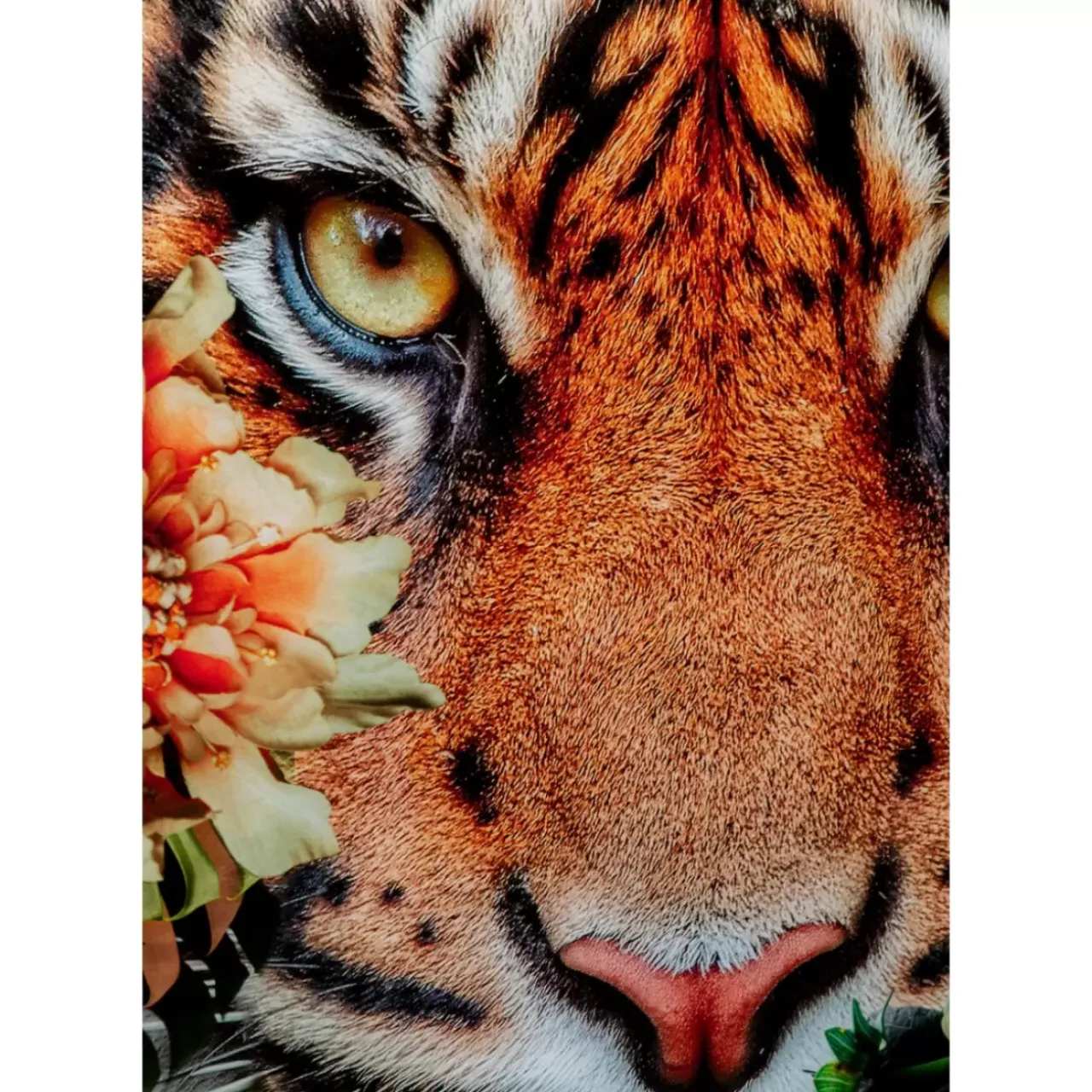 Bilder-KARE Design Glasbild Tiger On Hunt 150X100Cm