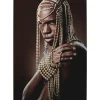 Bilder-KARE Design Glasbild Traditional Beads Man 100X150Cm