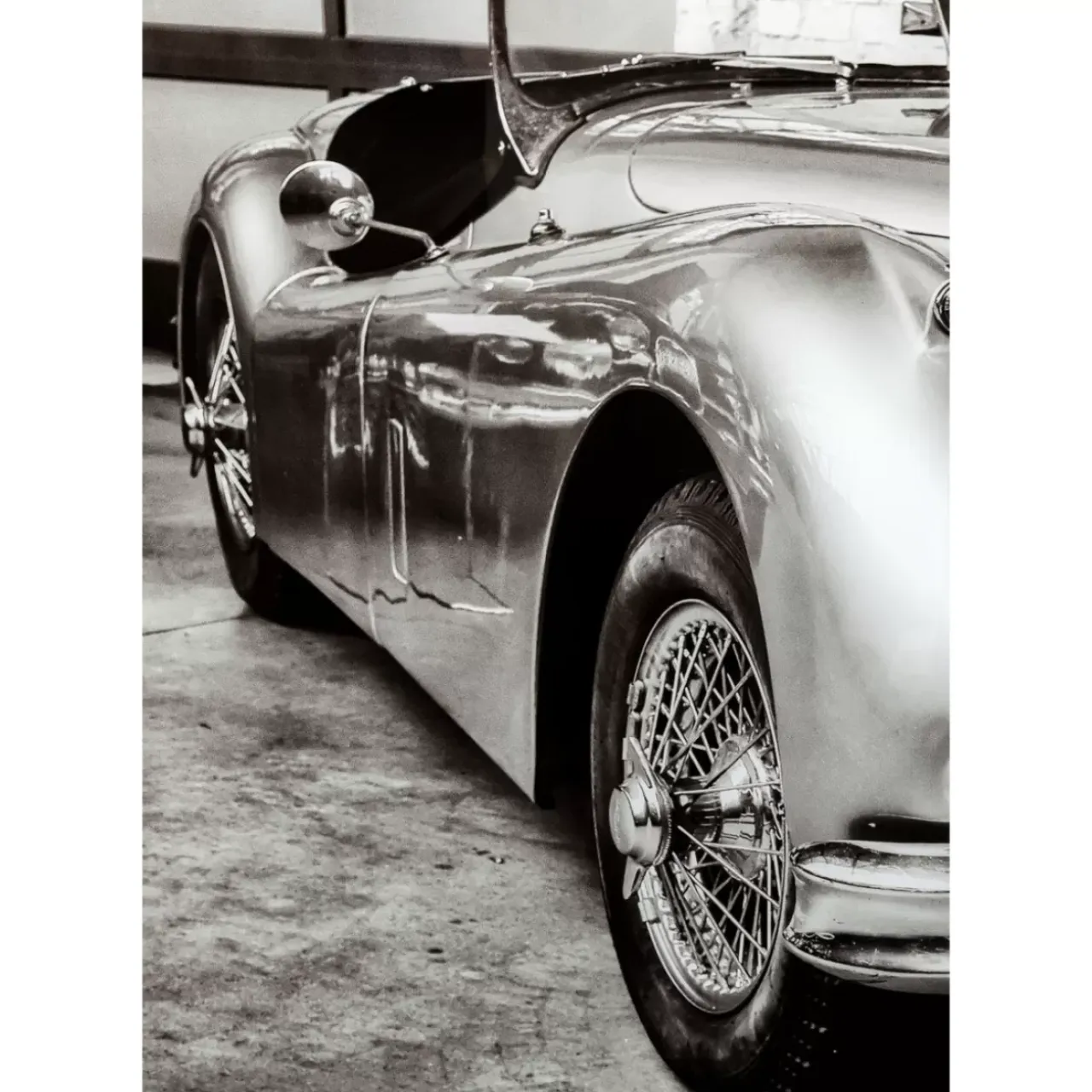 Bilder-KARE Design Glasbild Vintage Cabrio 150X100Cm