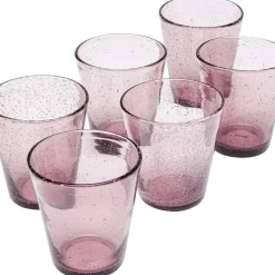 Geschirr & Tischaccessoires-KARE Design Glas-Set Bubble Mauve (6/Tlg.)