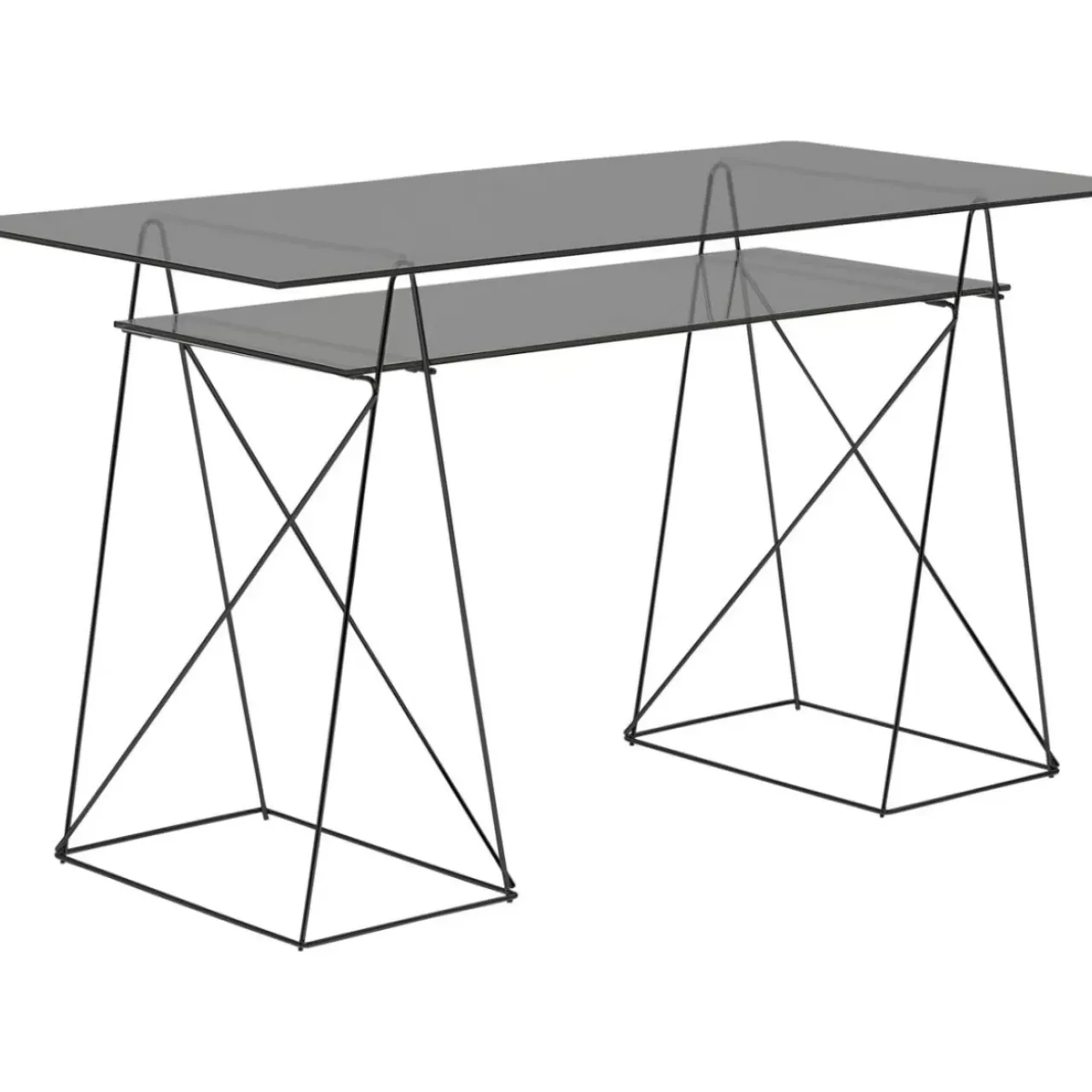 Tische-KARE Design Glasset Polar 8Mm Esg Smoke 130X65Cm